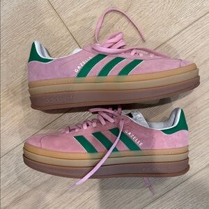 Adidas Gazelle Bold IE0420 | Women’s 10 | Men’s 9 | Pink Green Stacked Gazelle